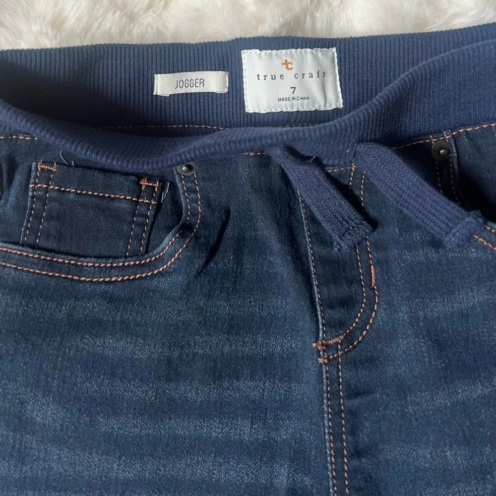 Girl’s True Craft Blue Jean Joggers Sz‎ 7